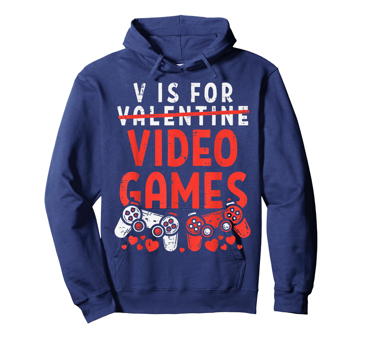 V Is For Video Games Funny Valentines Gamer Boy Men Kids T-Shirt