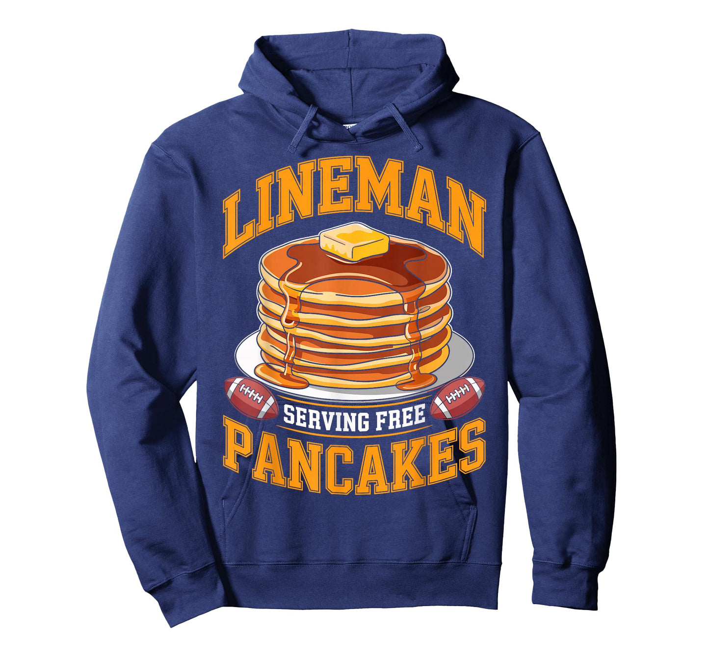 Lineman Serving Free Pancakes Football Player Game Day Fan T-Shirt