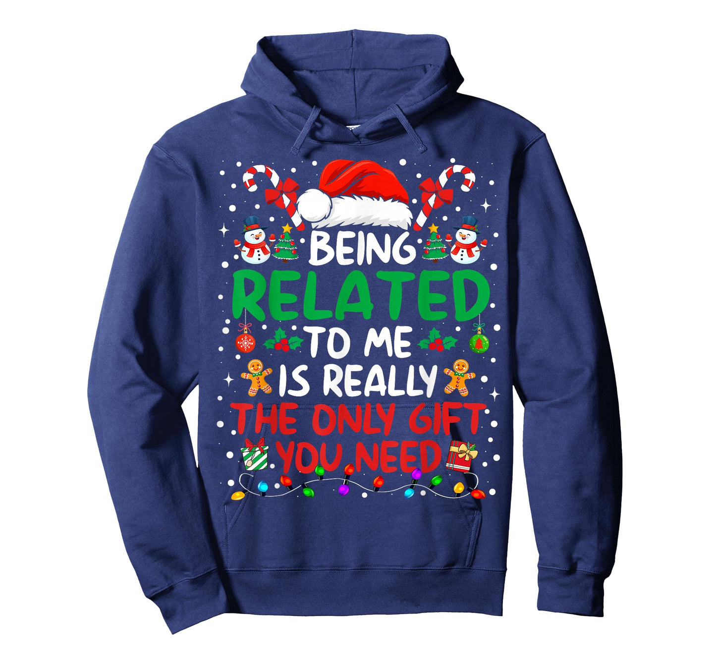 Being Related to Me Funny Christmas Family Xmas Pajamas T-Shirt