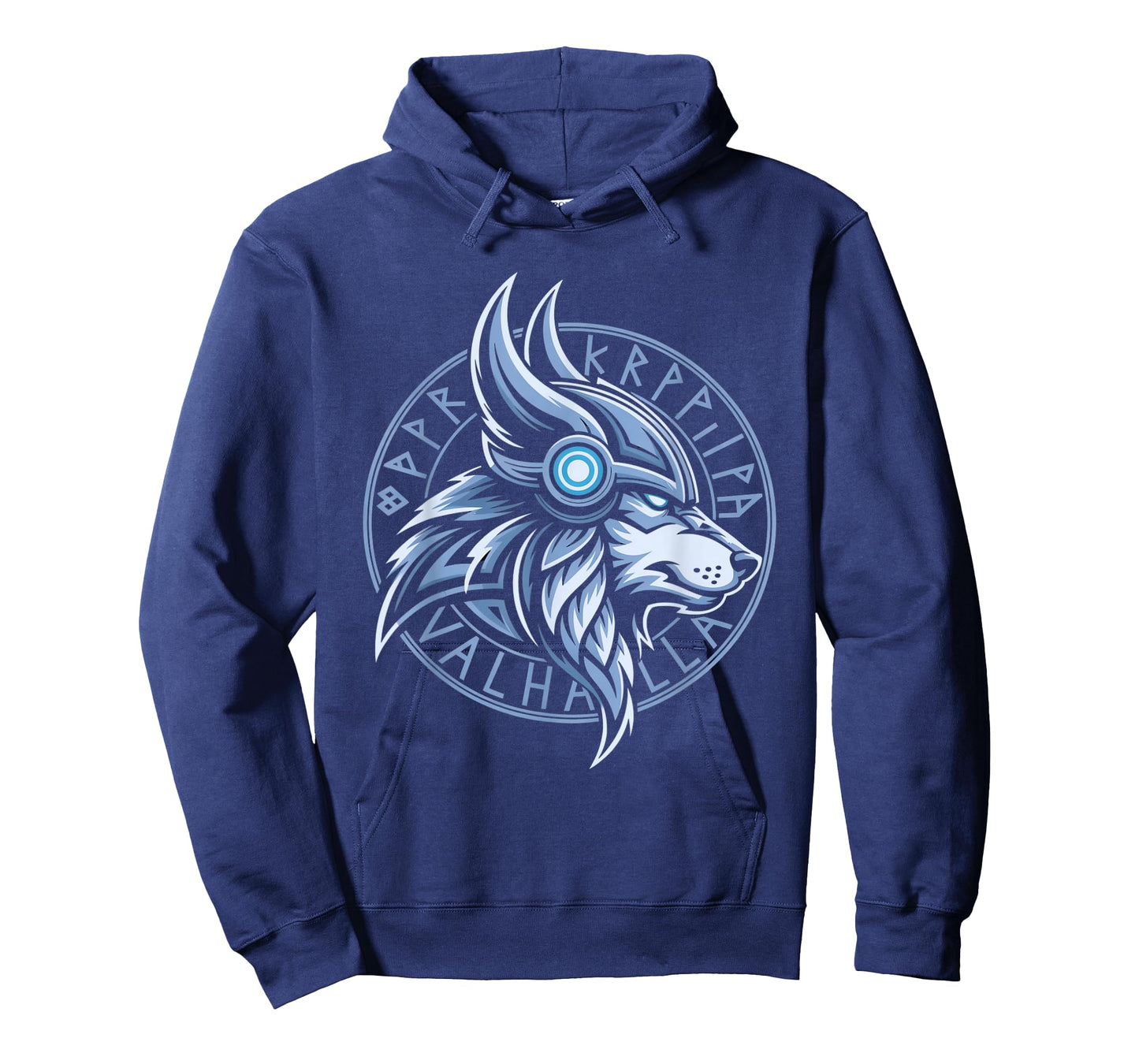Valhalla Wolf Mask Odin Runes Norse Compass Viking T-Shirt