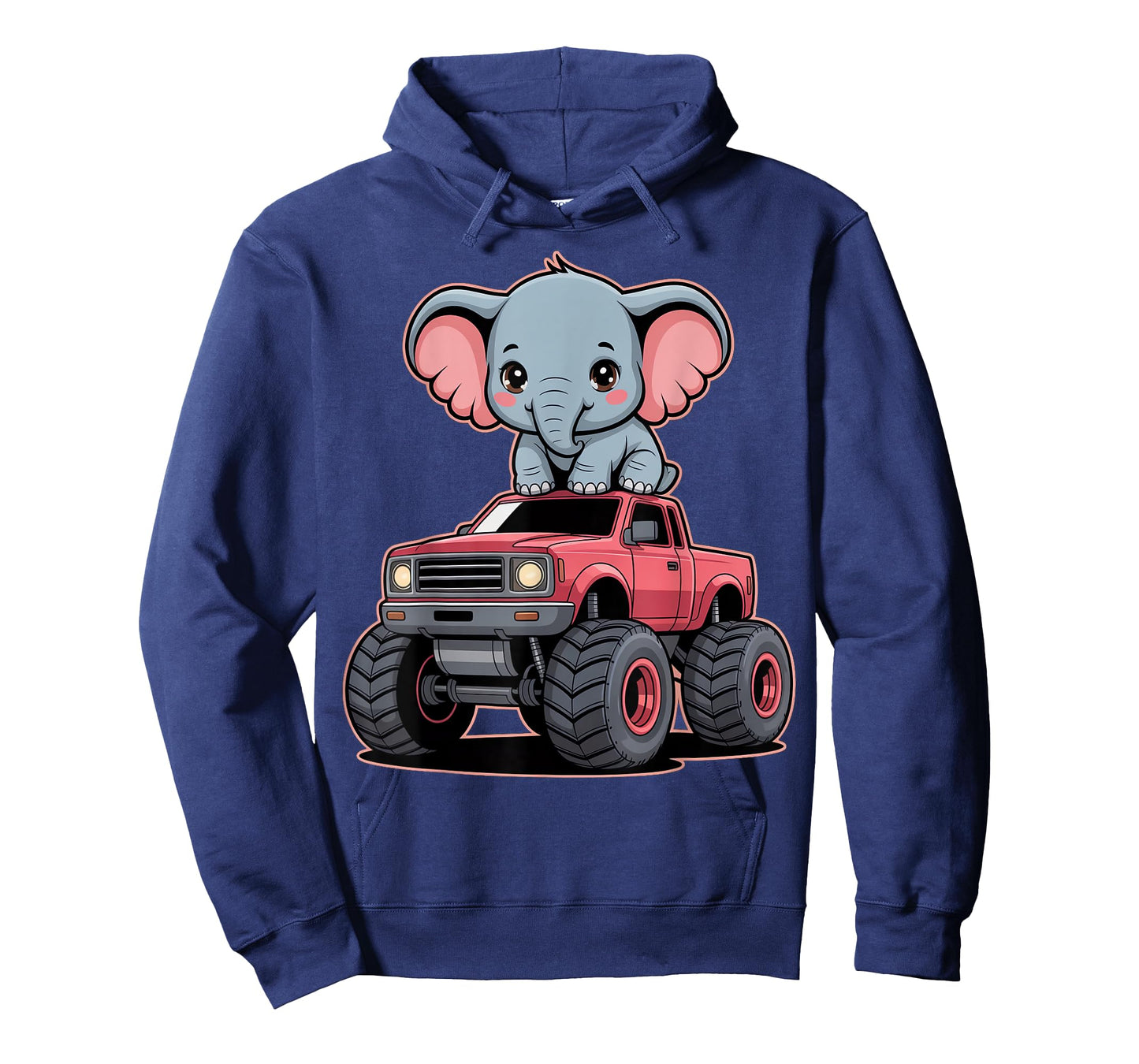 Cute Elephant On Monster Truck T-Shirt