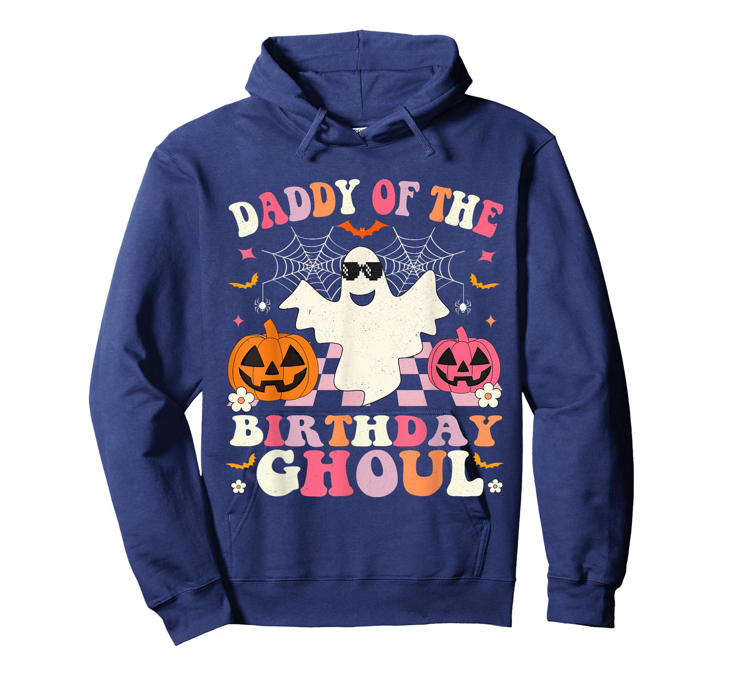 Daddy Of The Birthday Ghoul Groovy Halloween Ghost Spooky T-Shirt