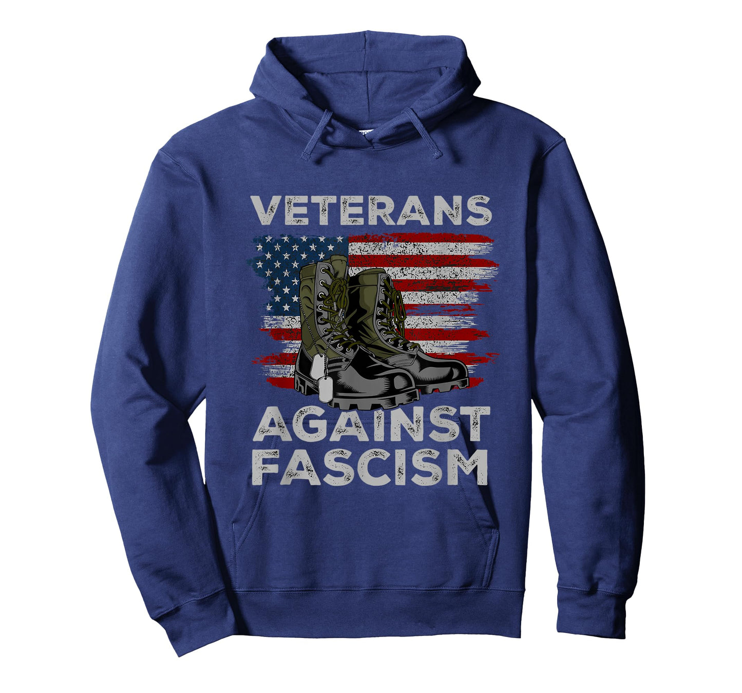 Veterans Against Fascism Vintage US Flag Combat Boots Army T-Shirt