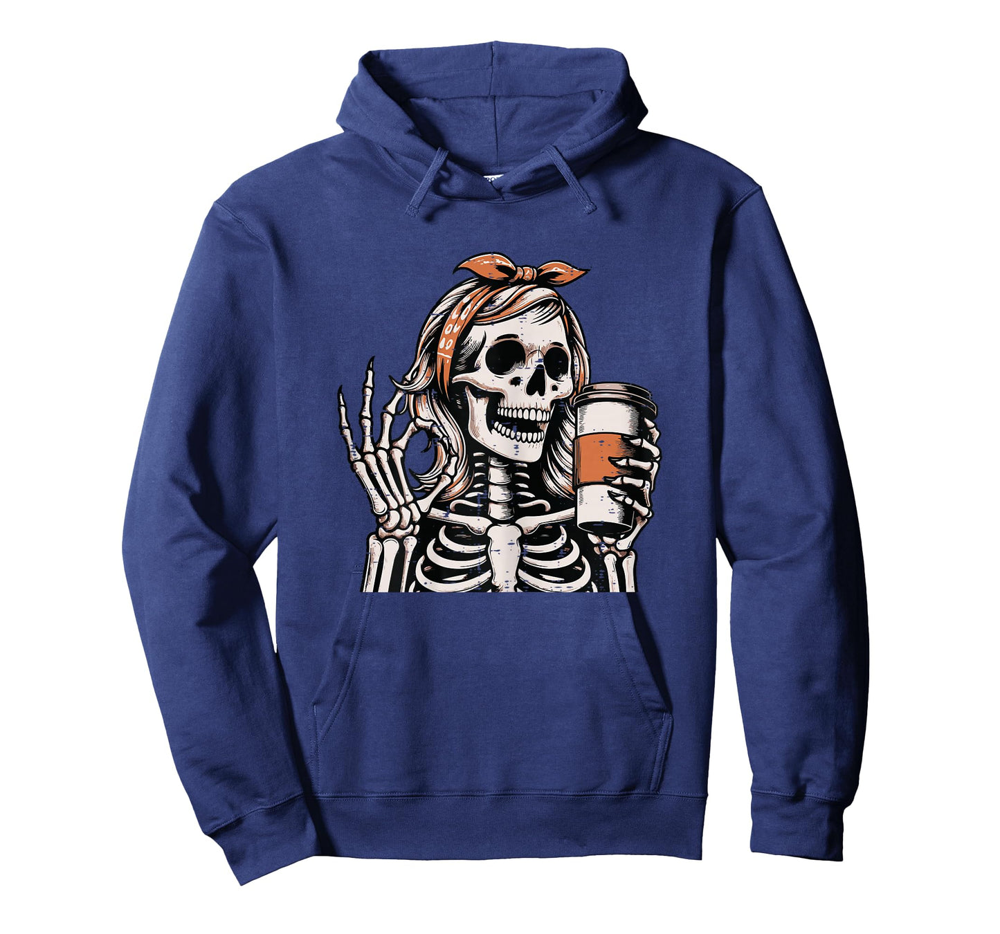 Halloween Skeleton Woman Ok Hand Coffee Costume Women Girls T-Shirt