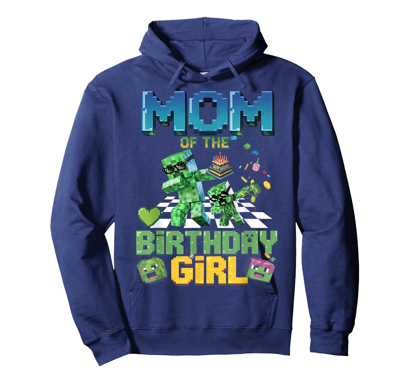 Mom of the Birthday Girl Funny Video Game Pixel Girl T-Shirt