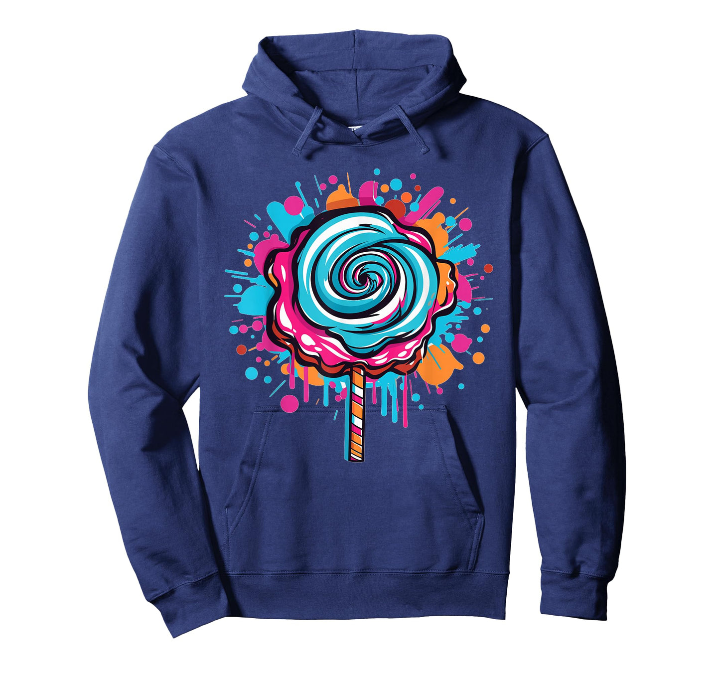Vibrant Candy Swirl Splash Lollipop Art T-Shirt