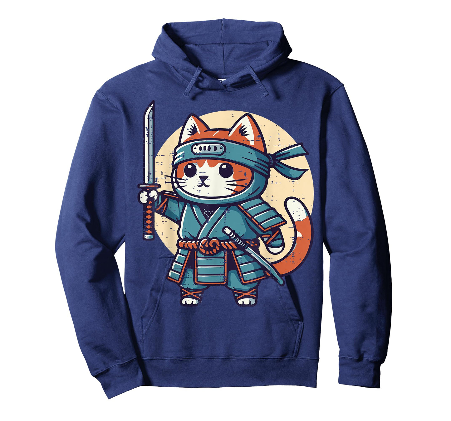Japanese Cat Ninja Armor Cute Kitten Kitty Girls Kids Women T-Shirt