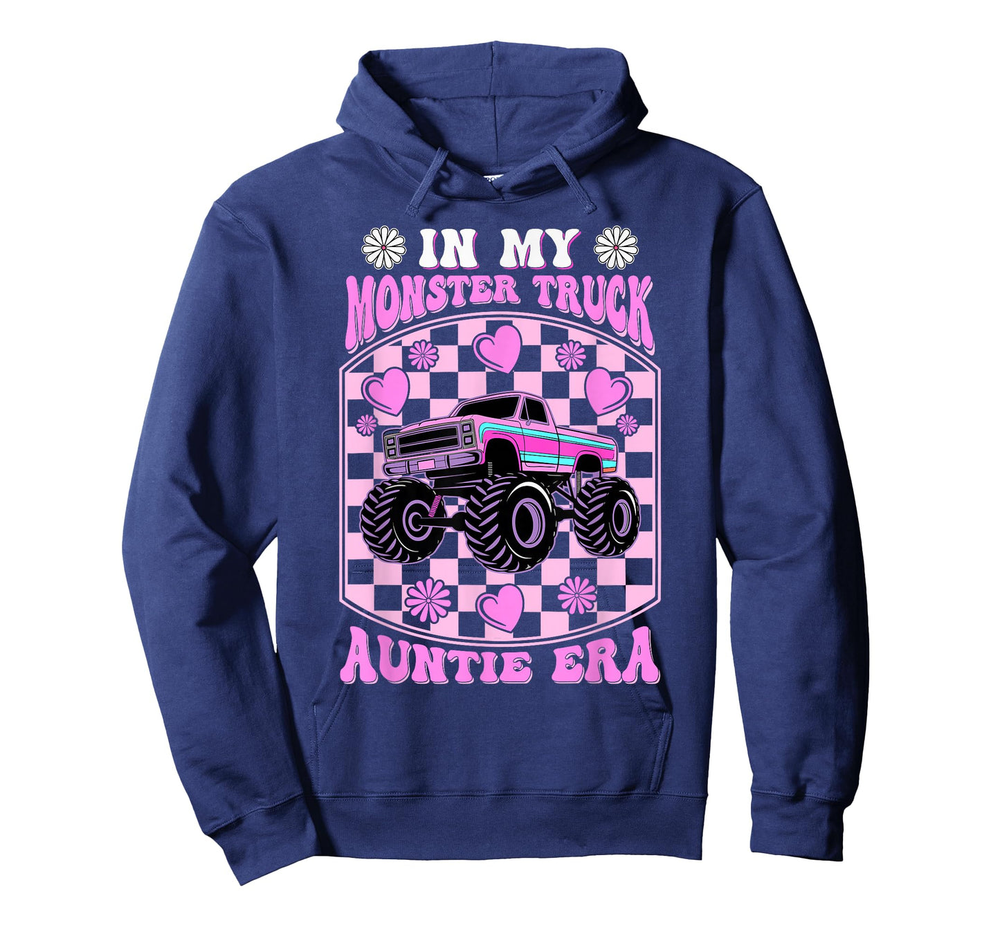 Groovy In My Monster Truck Auntie Era Monster Truck Aunt T-Shirt