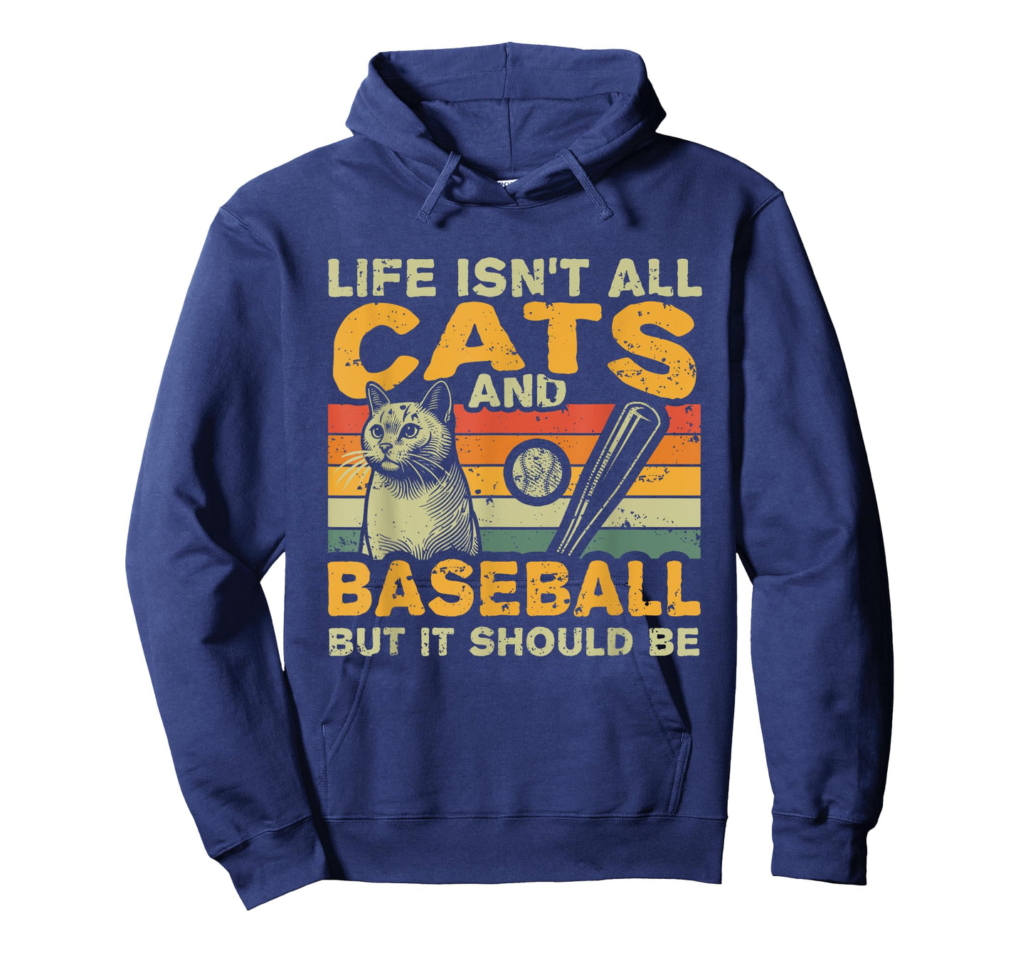 Retro Life Isn't All Cats And Baseball T-Shirt