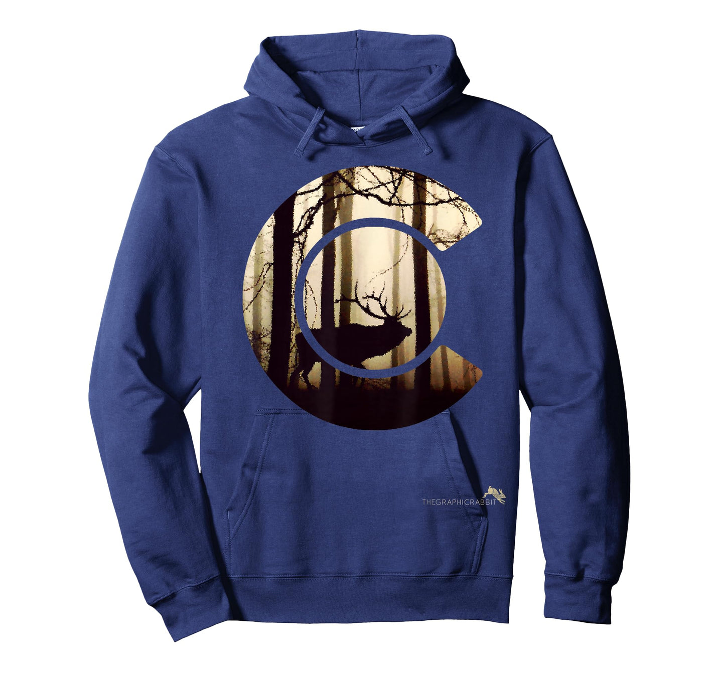 Colorado Flag Logo Elk Hunting Shirt Men T-Shirt
