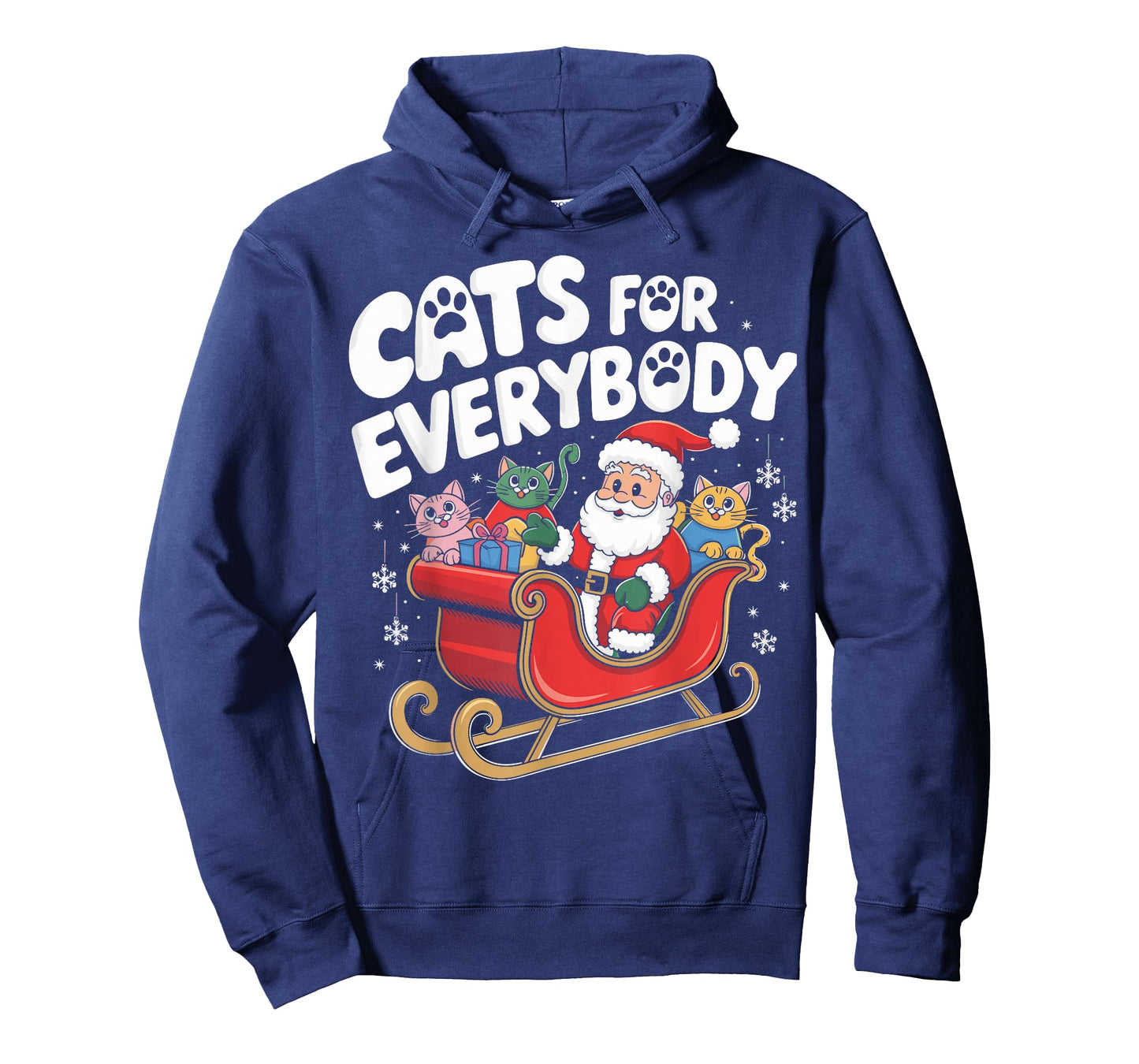 Cats For Everybody Christmas Cat Funny Xmas Women Santa T-Shirt