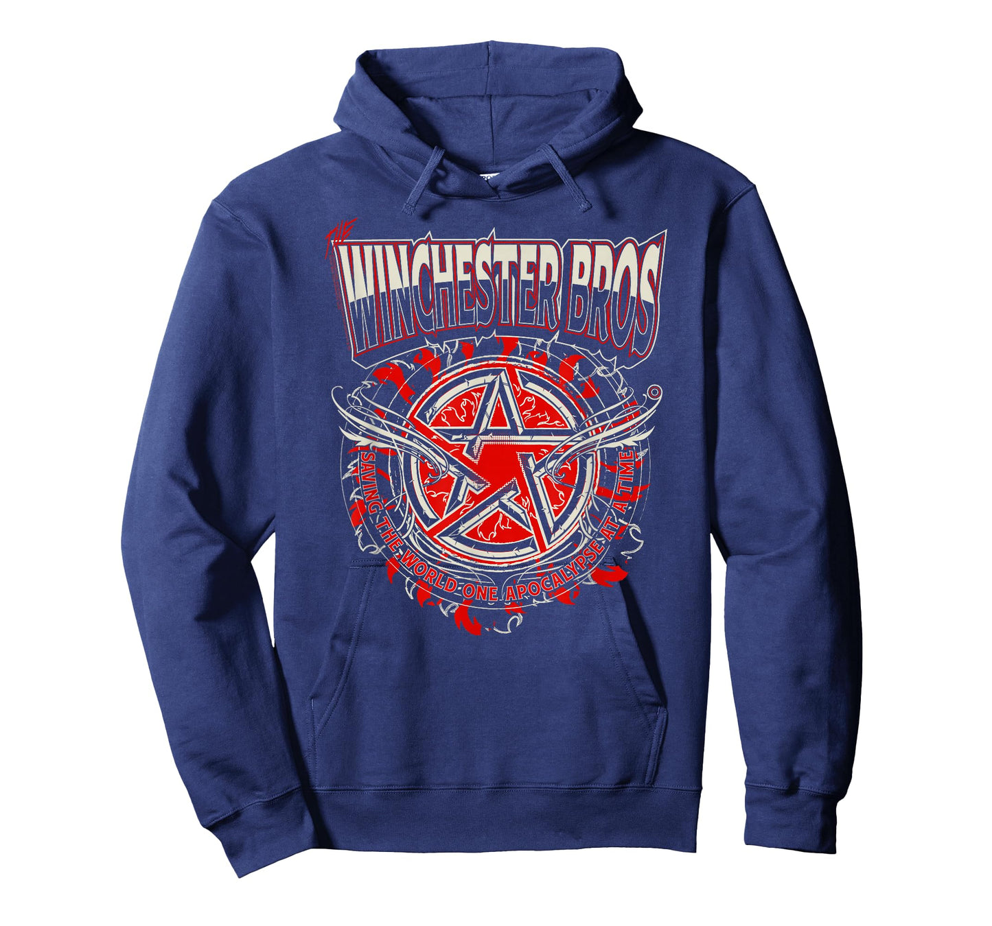 Supernatural Winchester Bros Red Pentagram TV Show T-Shirt