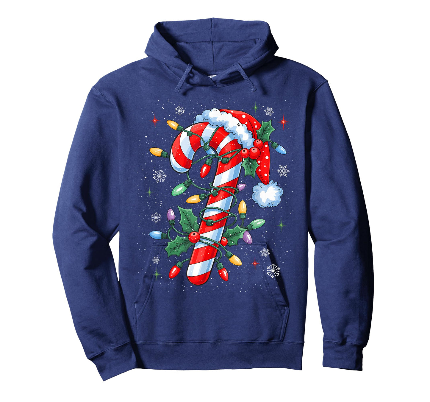 Candy Cane Christmas Santa Hat Kids Toddler Youth Women Men T-Shirt
