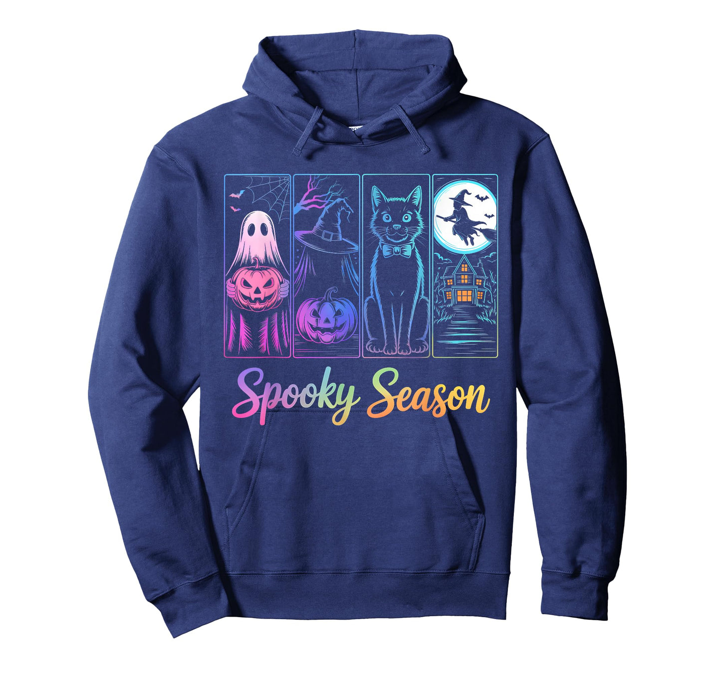 Spooky Season Black Cat Ghost Pumpkin Halloween Costume T-Shirt