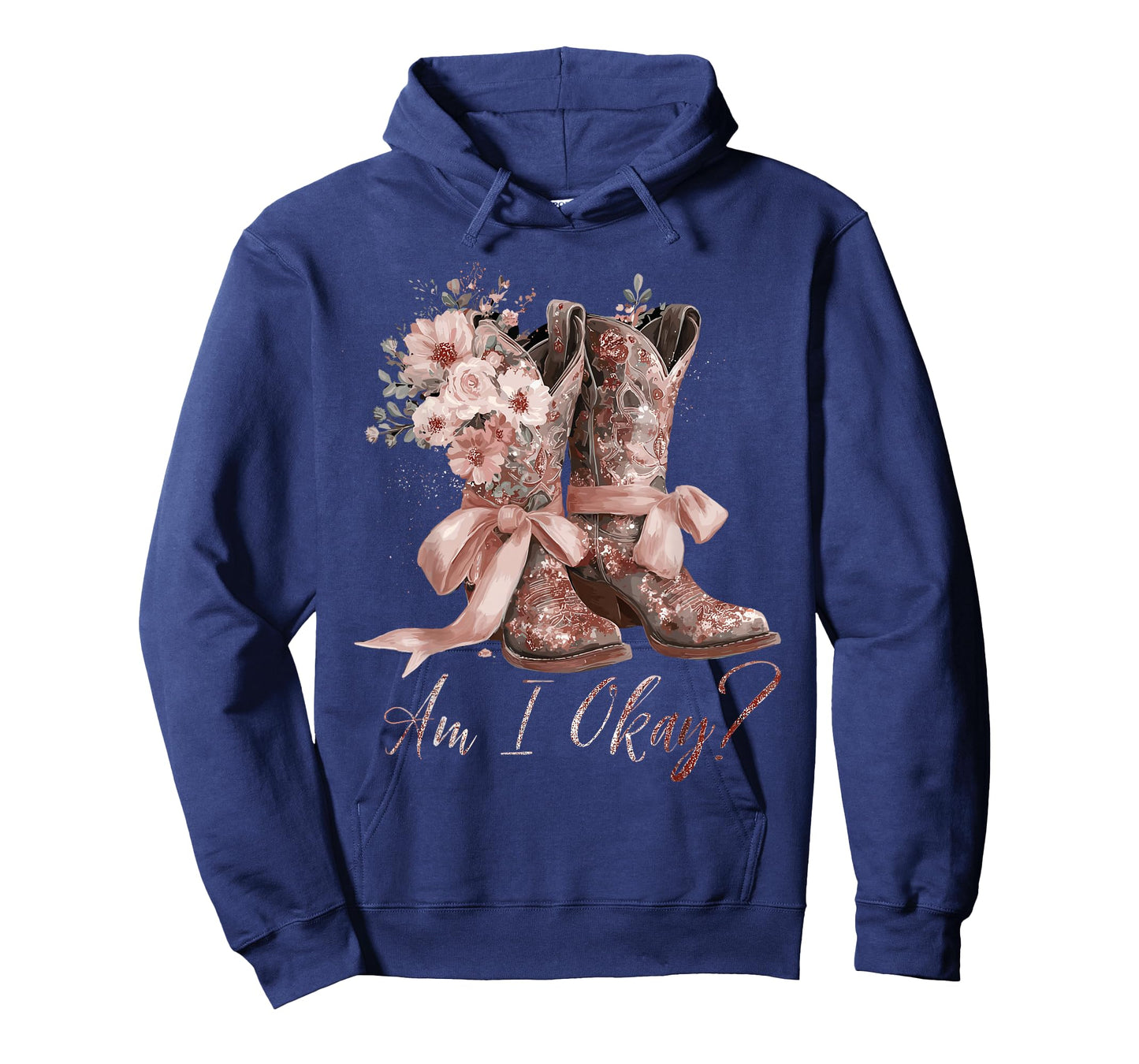 Am I Okay Boot Western Texas Cowgirl Coquette Bow Women Girl T-Shirt