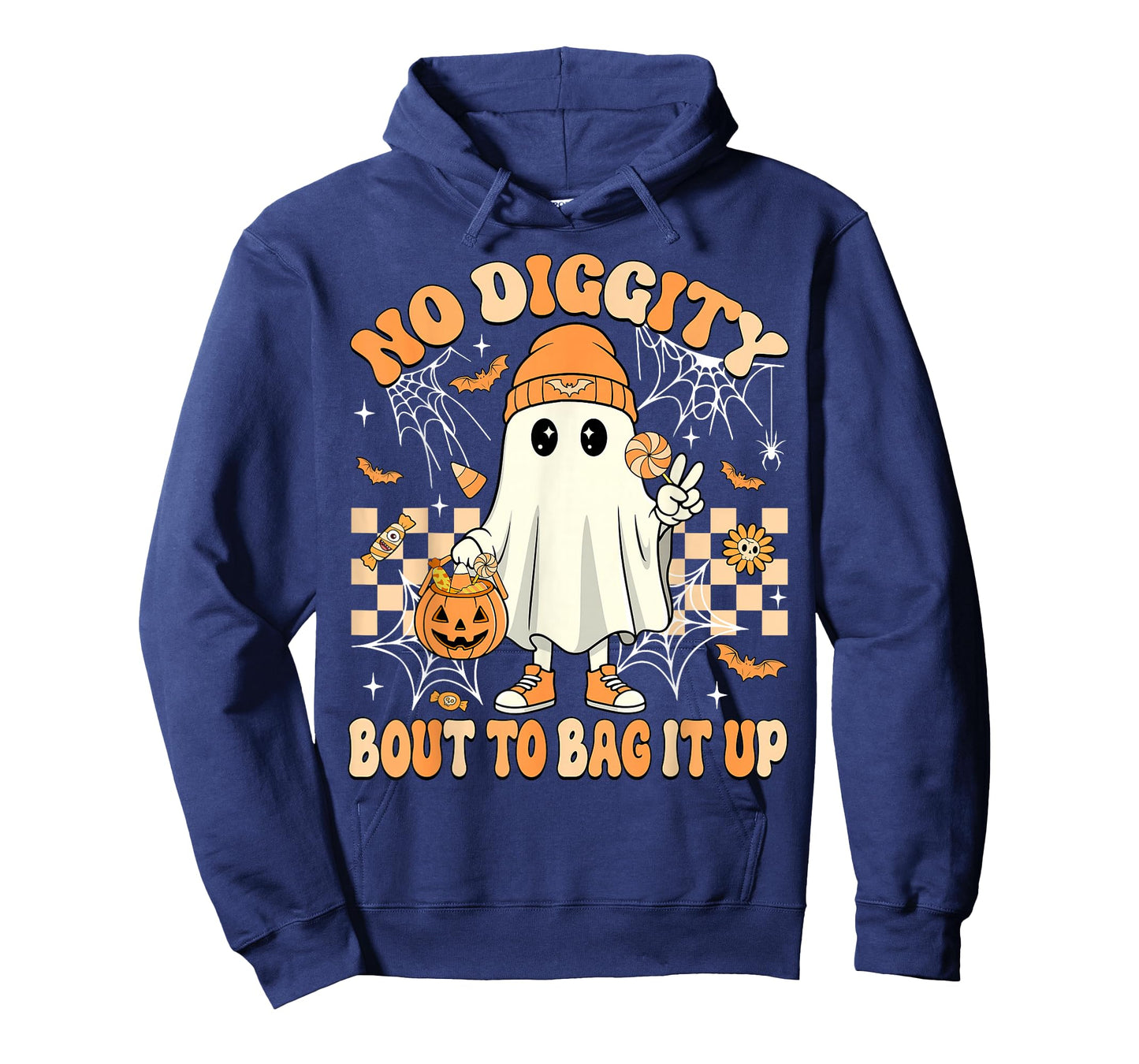 Halloween Ghost No Diggity Bout to Bag It Up Toddler Kids T-Shirt