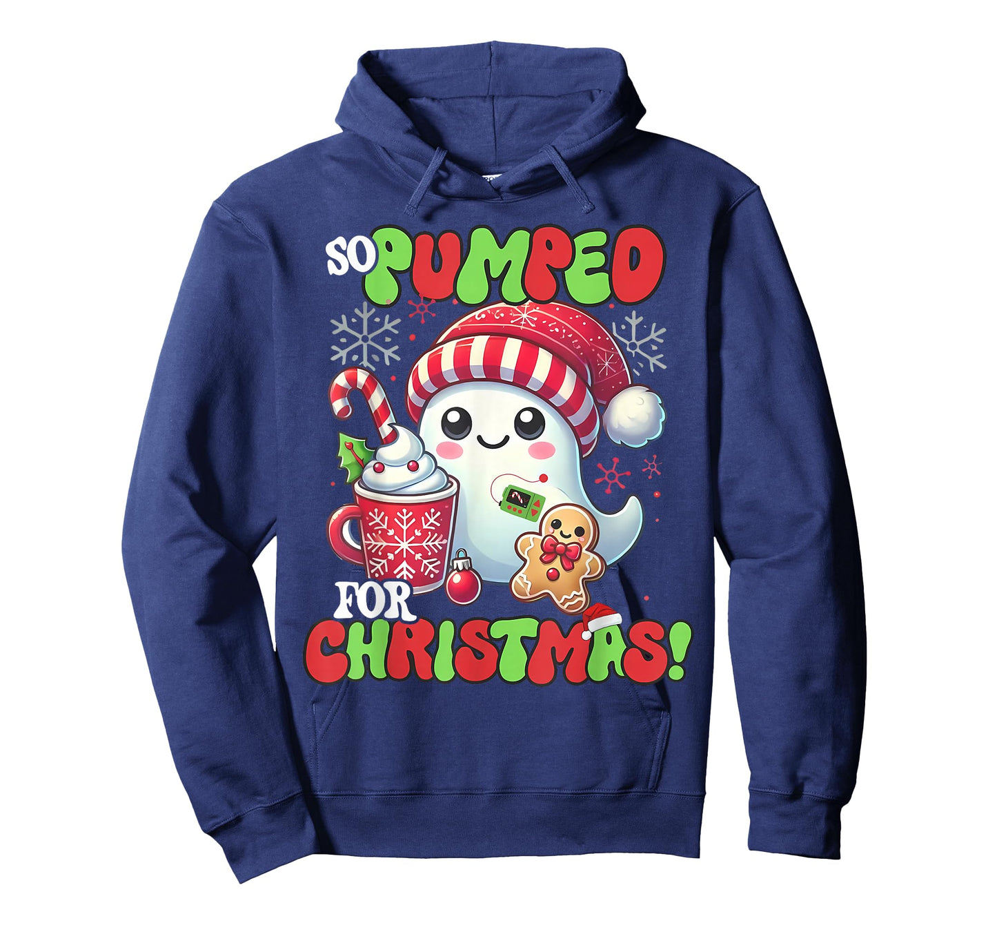 So Pumped for Christmas Diabetes Ghost Insulin T1D Awareness T-Shirt
