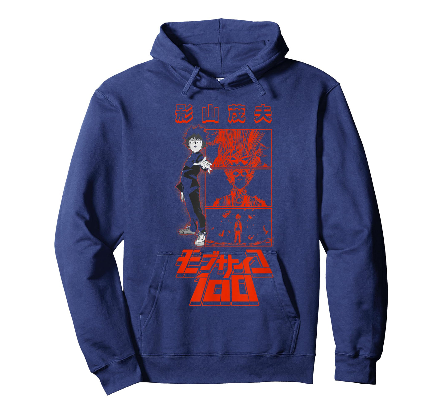 Mob Psycho 100 Red Kanji and Panels Power Up Anime T-Shirt