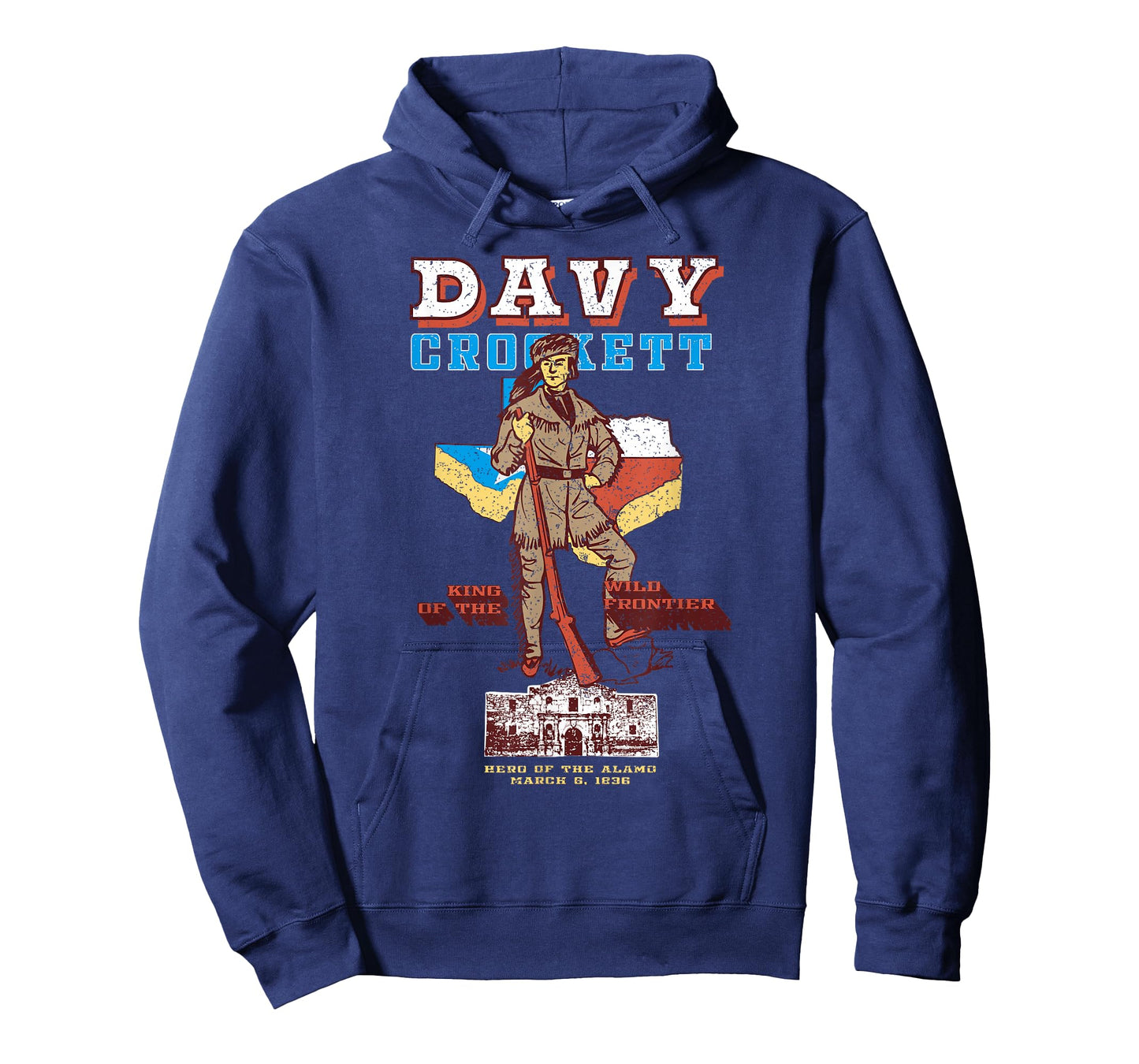 Davy Crockett Texas Alamo Cowboy Vintage Souvenir T-Shirt