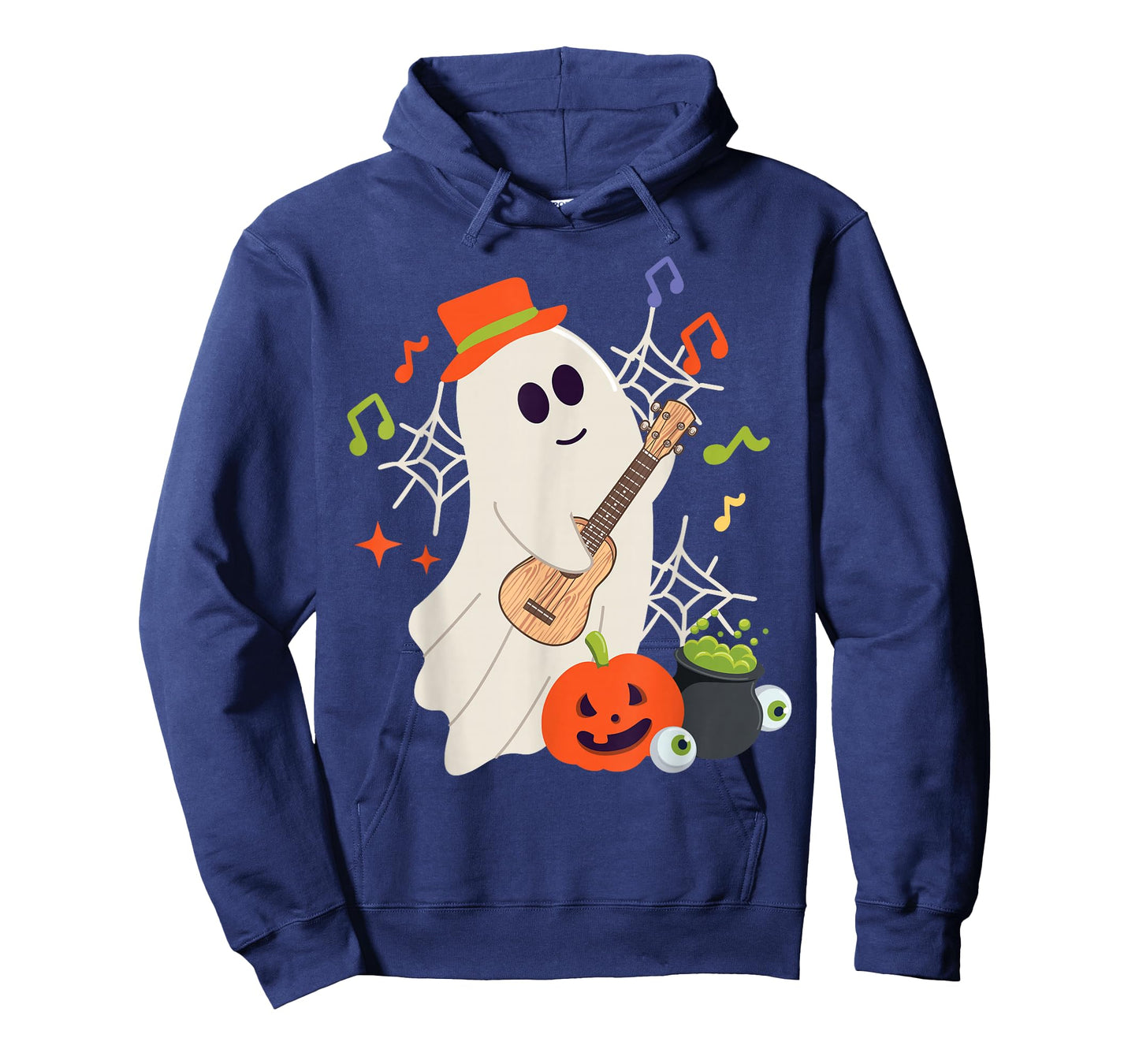 Hawaiian Ukulele Uke Halloween Ghost T-Shirt