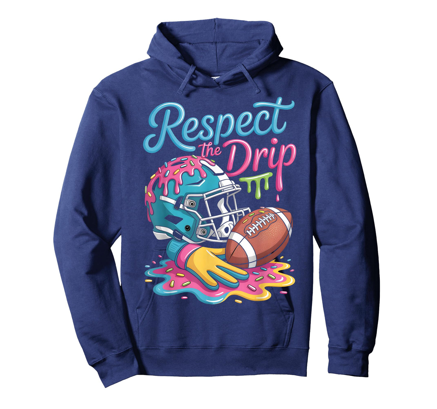 Football Drip Boys Football Ice Cream Sprinkle Respect Drip T-Shirt