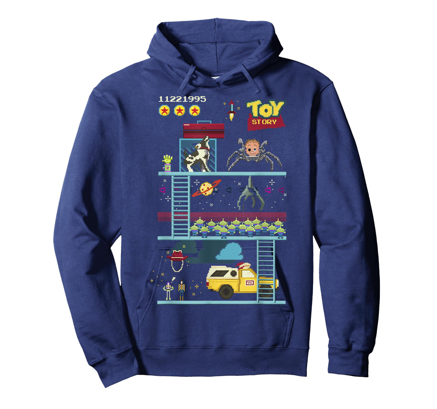 Disney Pixar Toy Story 8-Bit Video Game Scene T-Shirt