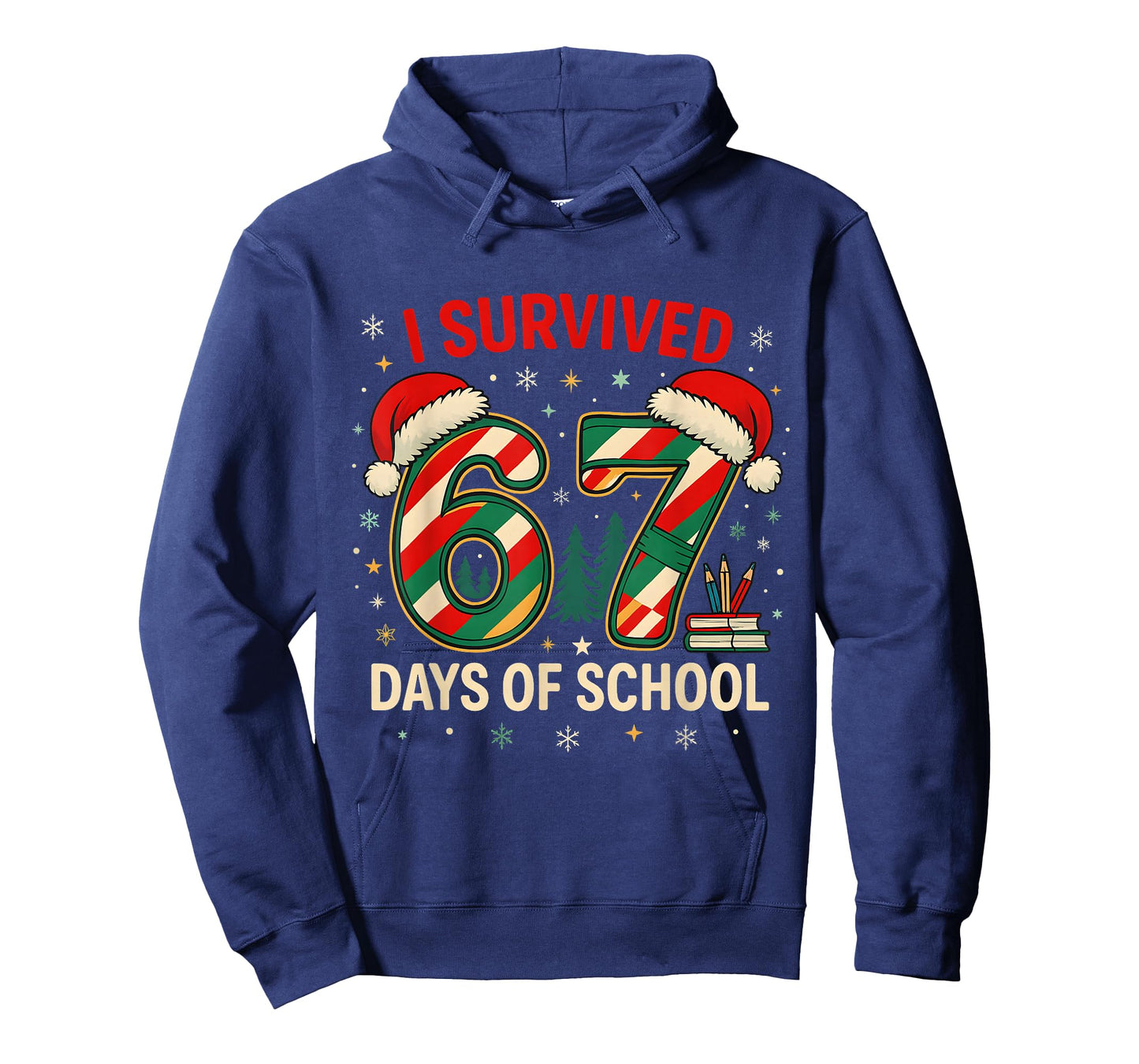 I Survived 67 Days of School Christmas Teacher T-Shirt