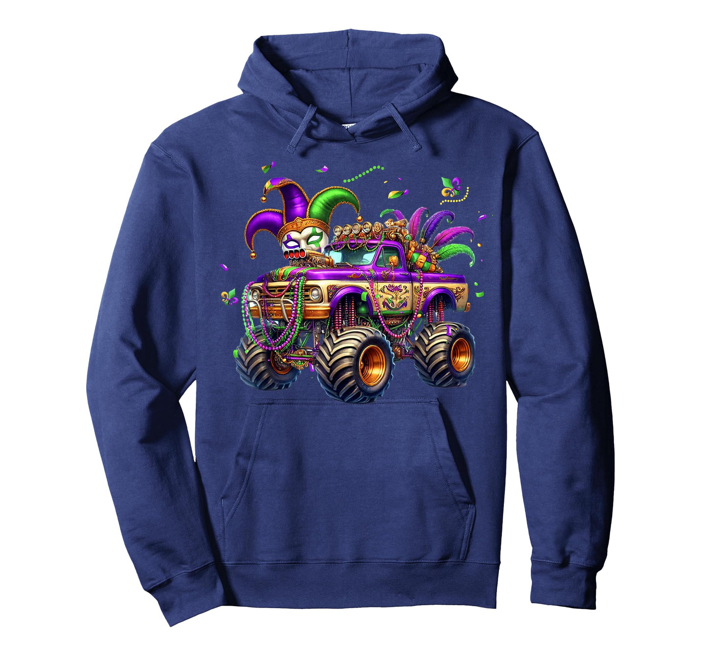 Mardi Gras Monster Truck Kids Toddlers New Orleans Festival T-Shirt