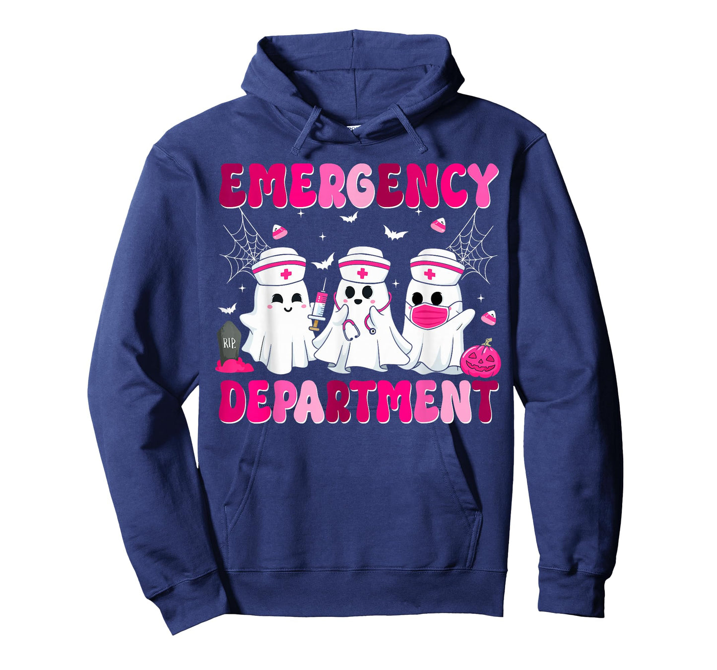 Nurse Ghost Breast Cancer Halloween Emergency Department T-Shirt