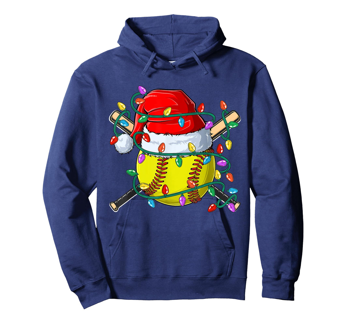 Christmas Softball Xmas Santa Sports Hat Mens Womens Kids T-Shirt