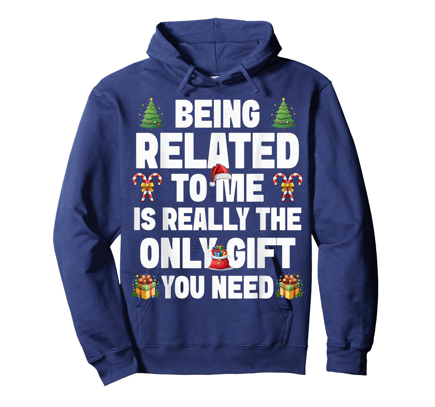 Funny Christmas Being Related to Me Holiday Relative Humor T-Shirt