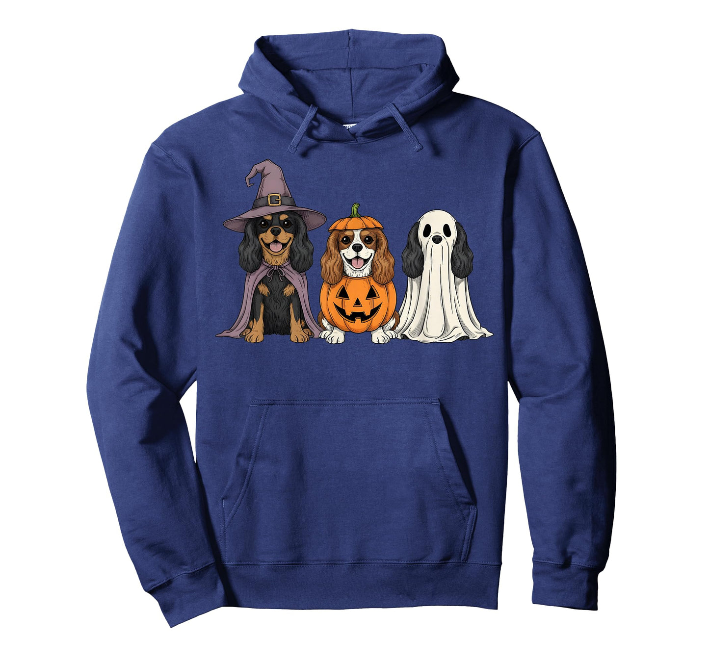 Spooky Ghost Cavalier King Charles Spaniel Pumpkin Halloween T-Shirt
