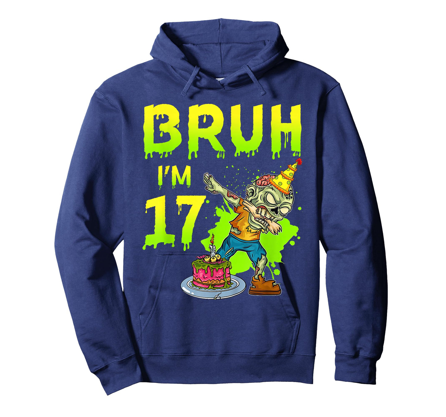 Bruh I'm 17th Birthday Zombie Lover 17 Years Old Boys T-Shirt