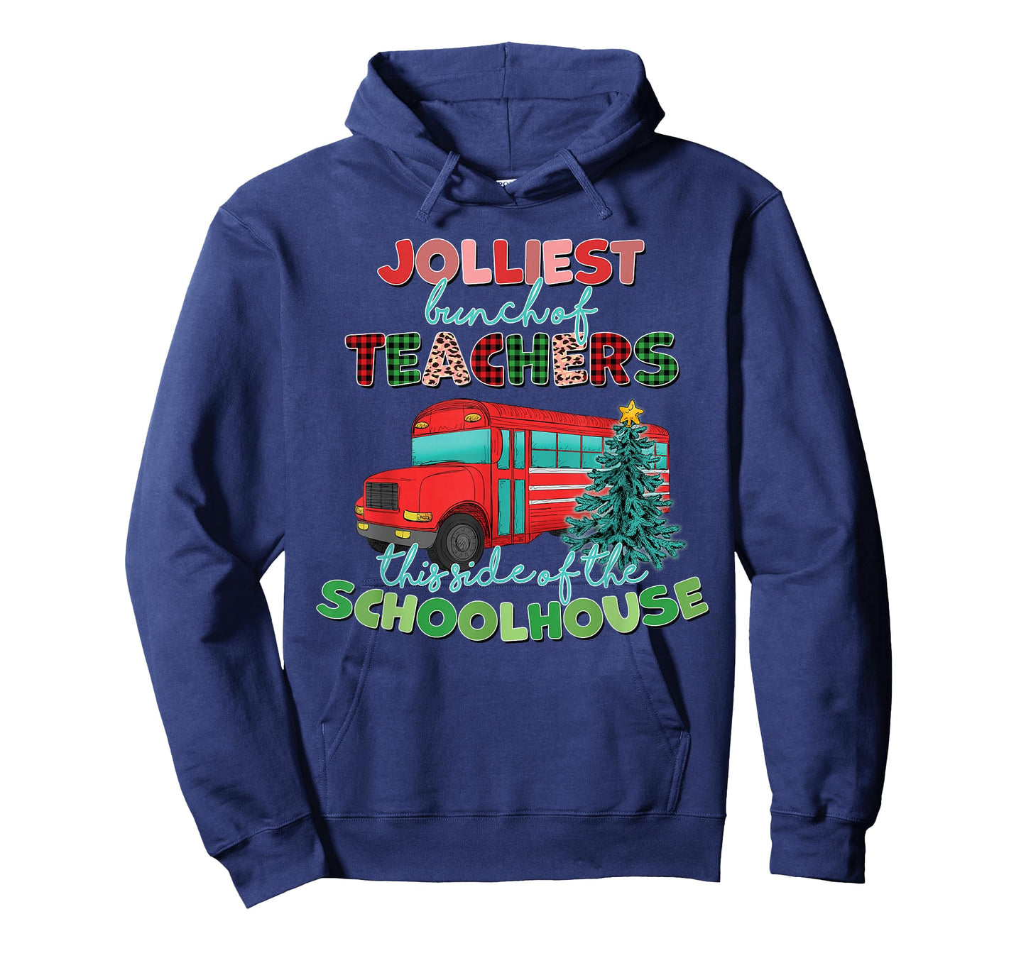 Groovy Christmas Teacher Jolly Jolliest Bunch of Teachers T-Shirt