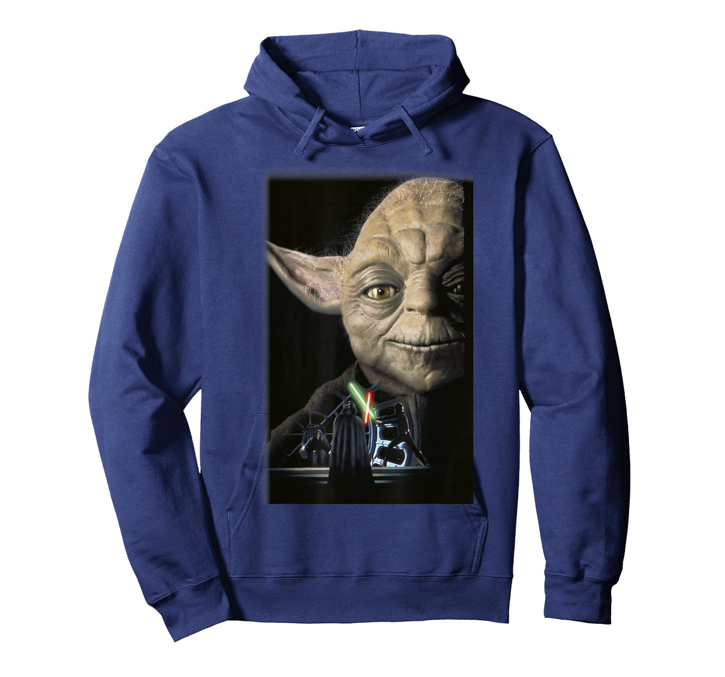 Star Wars Yoda Big Face Lightsaber Battle T-Shirt