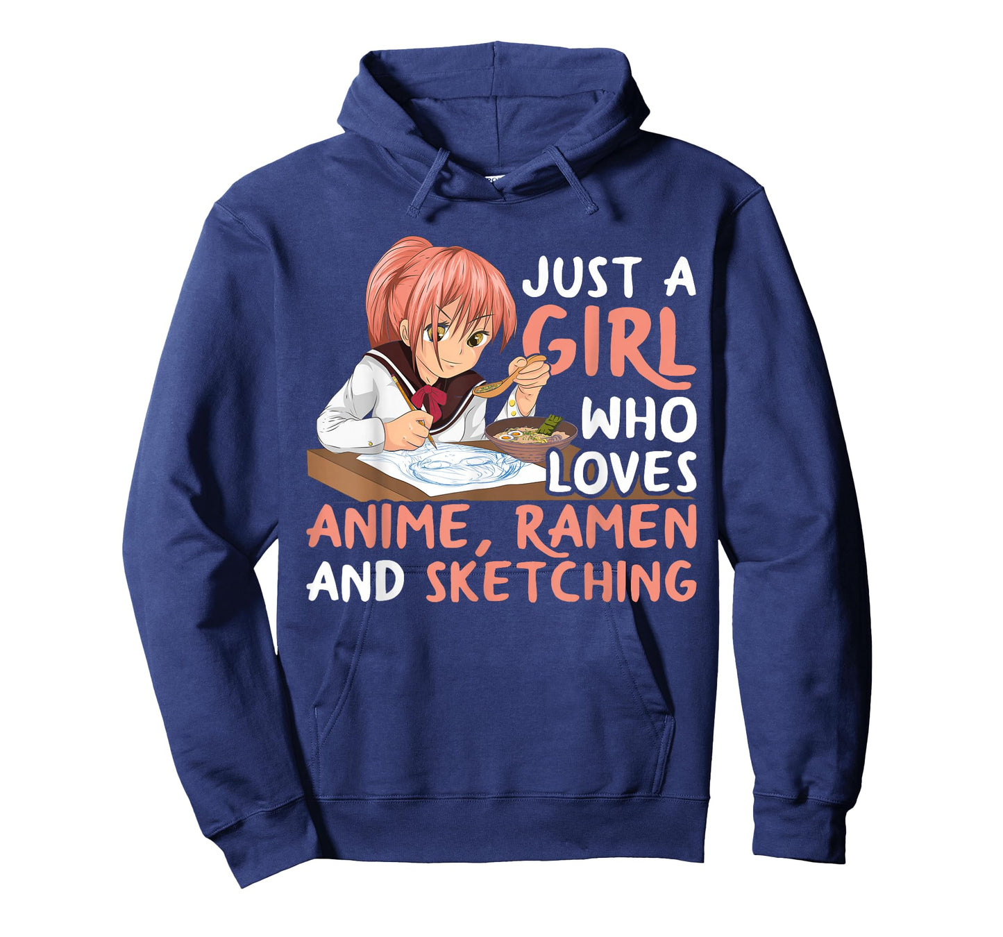 Just A Girl Who Loves Anime Ramen and Sketching Japan Anime T-Shirt Small