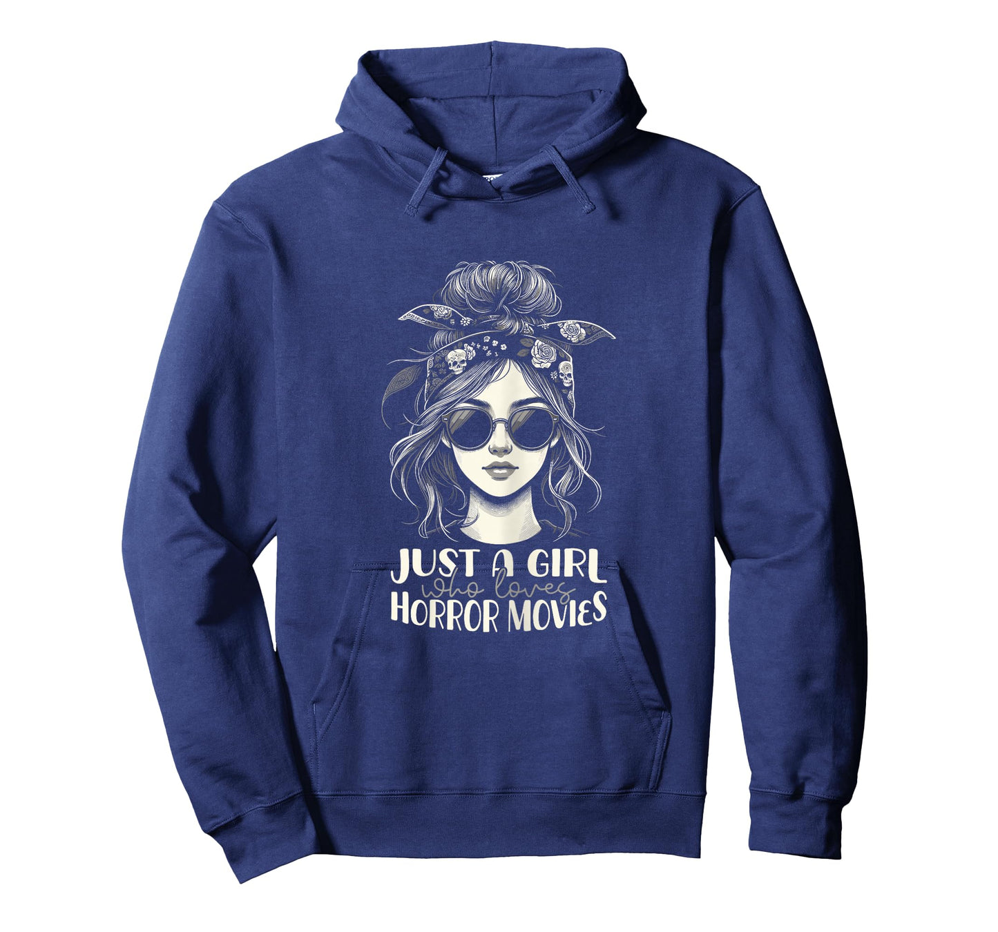 Womens Just A Girl Who Loves Horror Movies - Vintage Film Lover T-Shirt