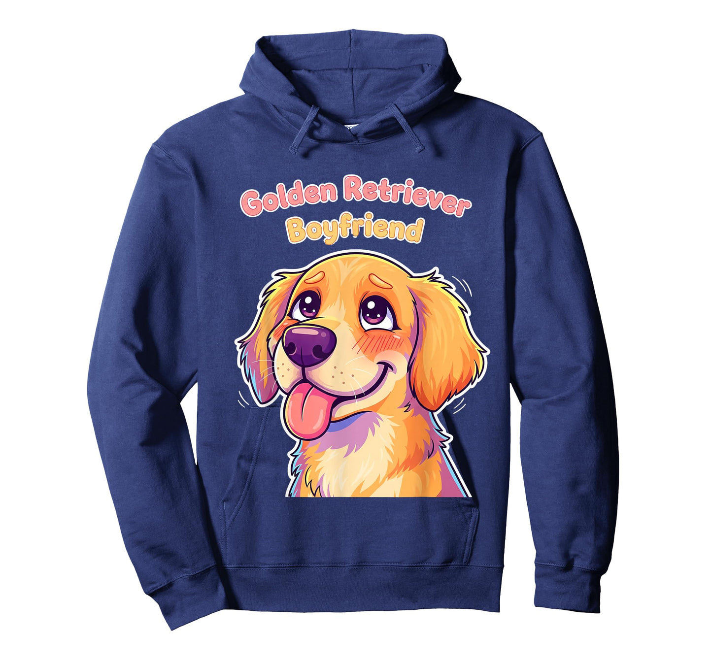 Kawaii Golden Retriever Boyfriend Tee Funny Couple Gifts T-Shirt