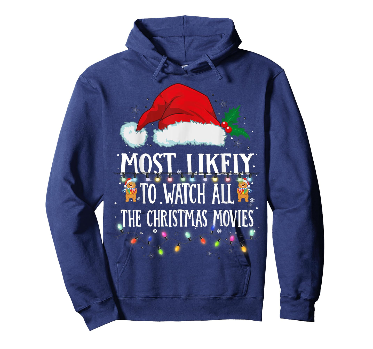 Matching Christmas PJS Most Likely To Watch Xmas Movies T-Shirt