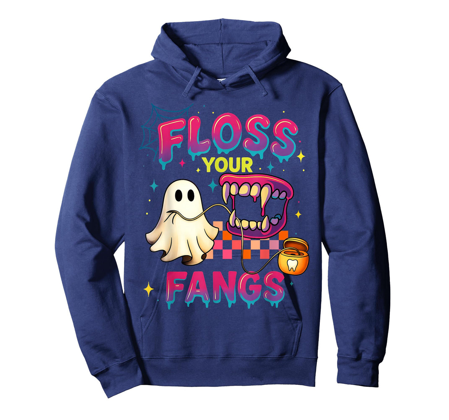 Floss Your Fangs Spooky Dentist Funny Boo Dental Halloween T-Shirt