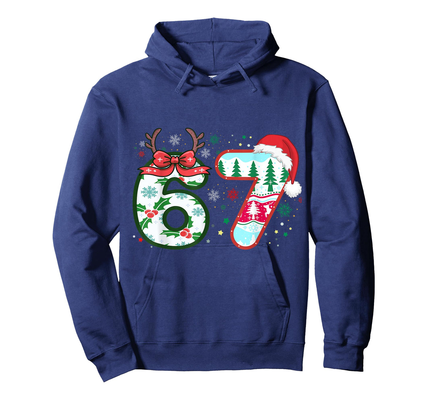 Funny Six Seven 67 Meme Christmas Costume Women Men Boy Girl T-Shirt