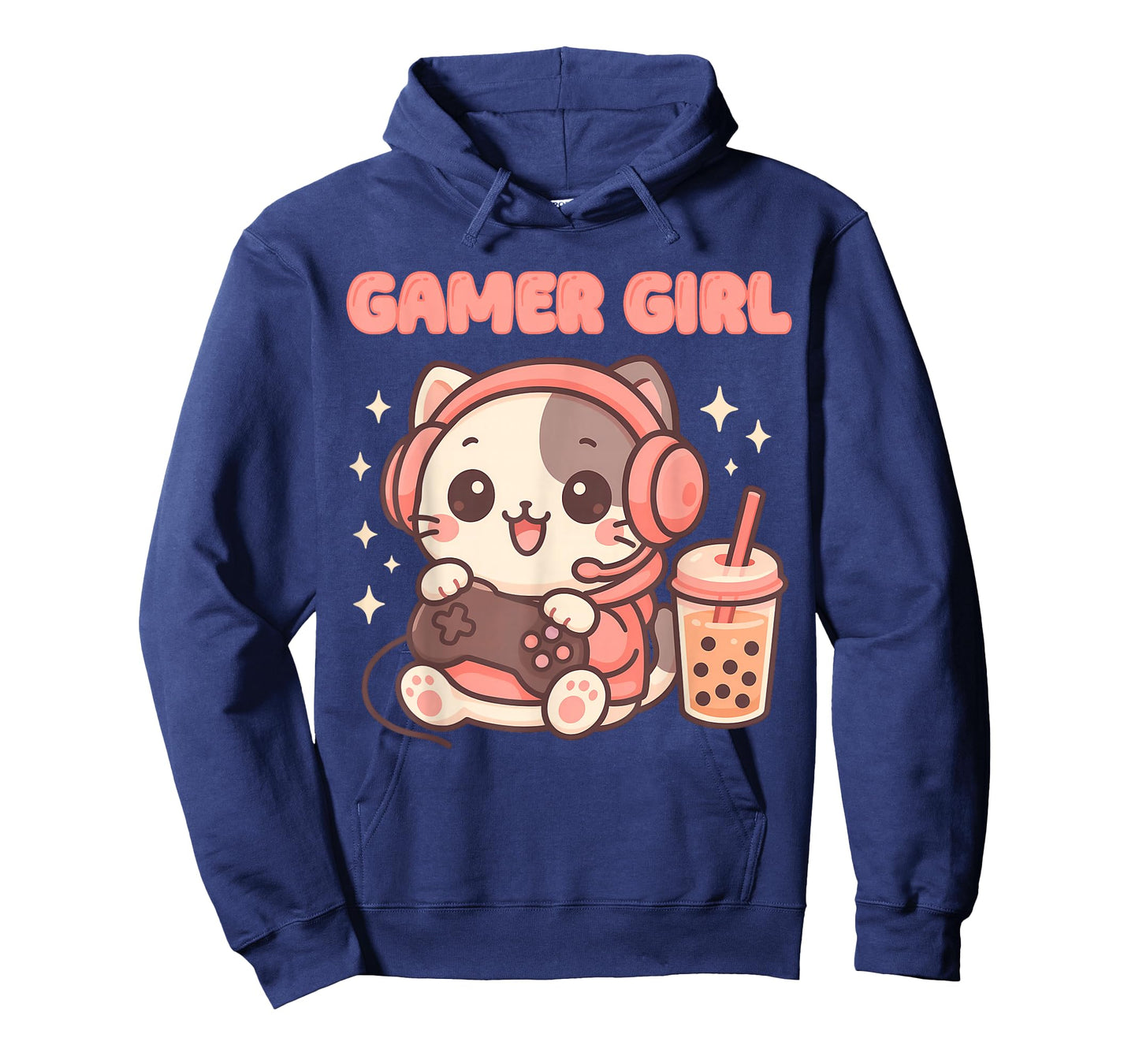 Gamer Girl Cat Gaming Cute Video Game Kawai Women Girls T-Shirt