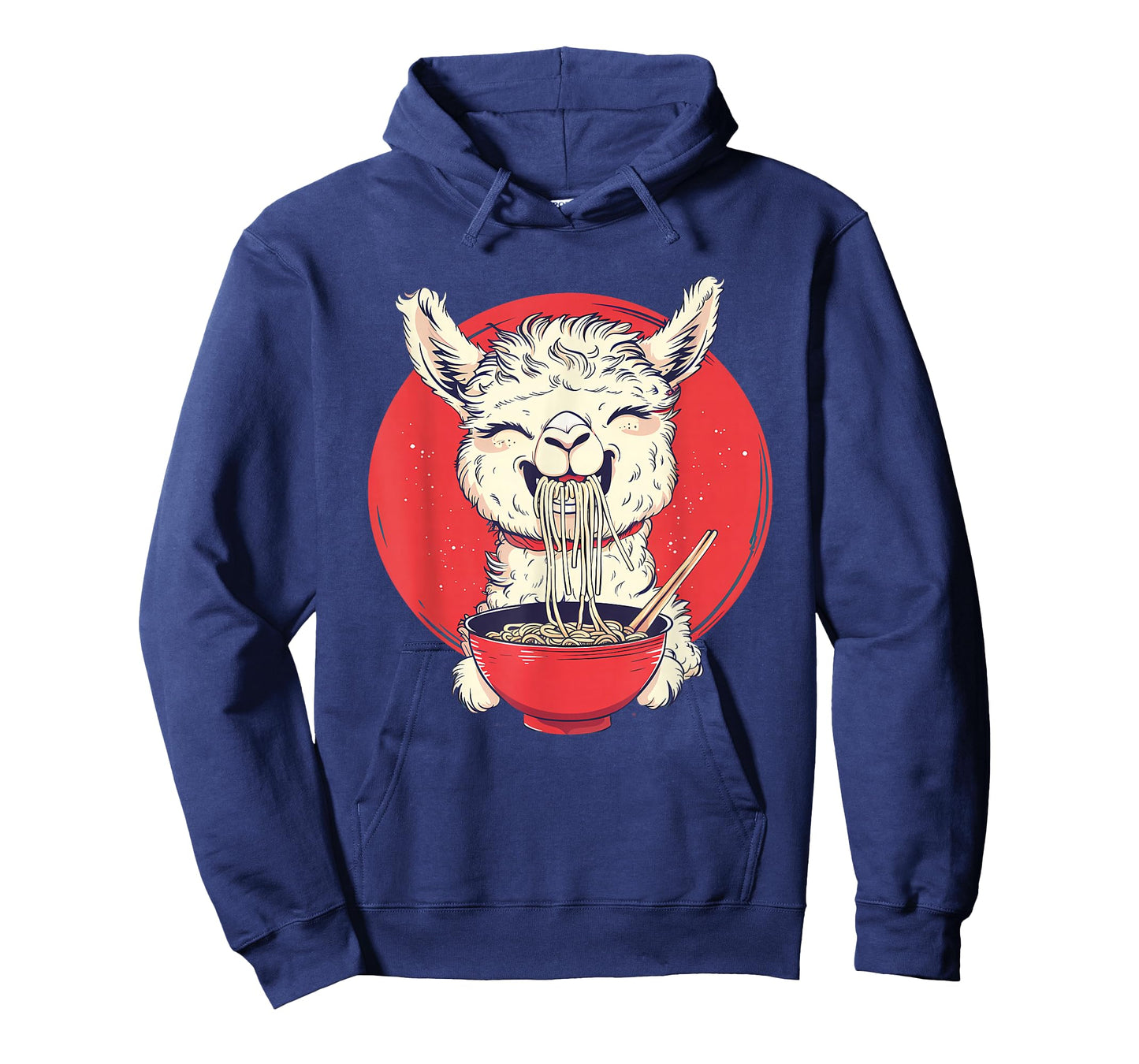 Llama Ramen Japanese Noodles Funny Llama Eating Ramen T-Shirt