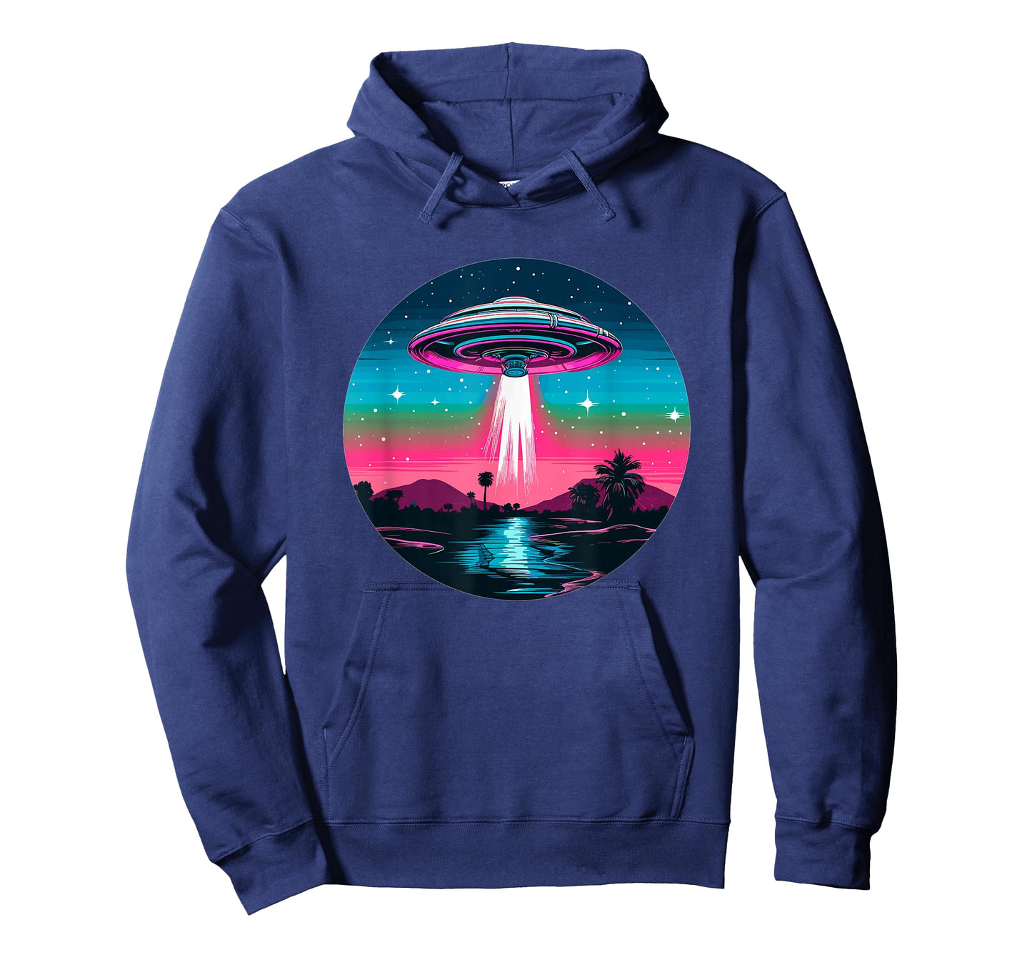 Retro Sci-Fi Alien Abduction Sunset I UFO T-Shirt