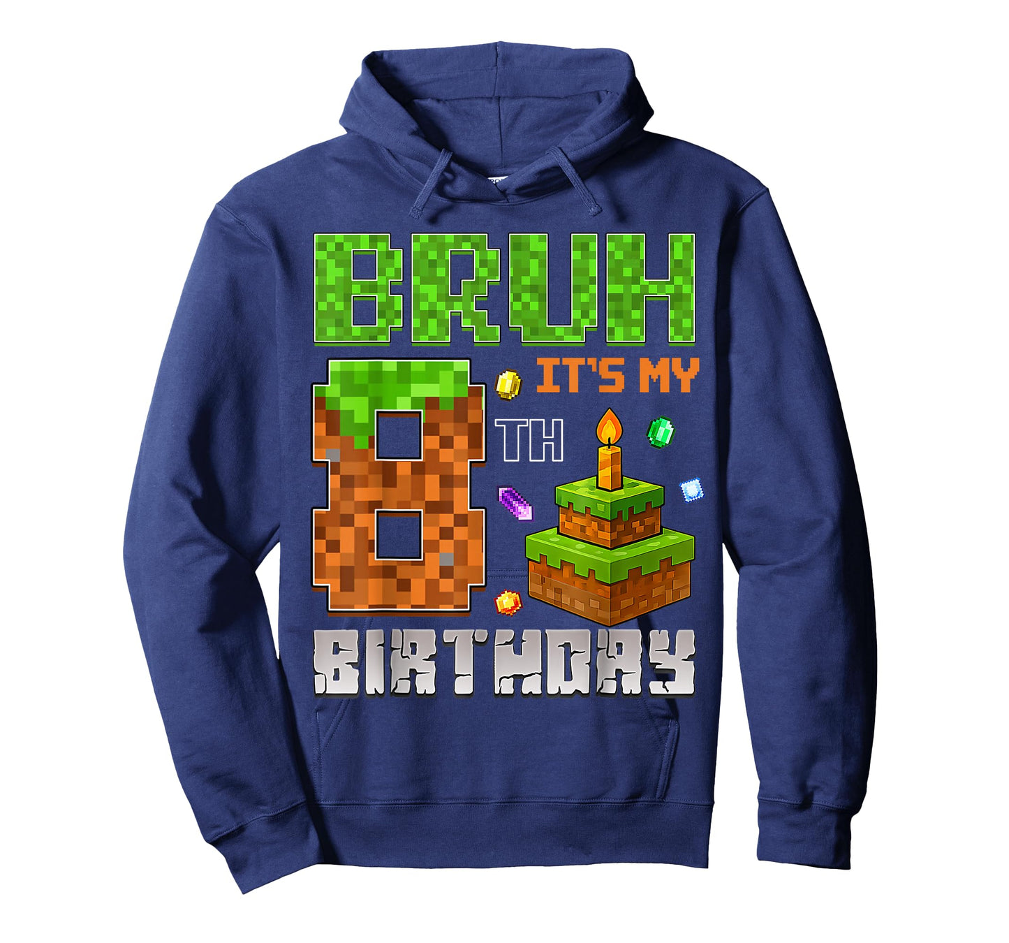It's My 8th Birthday Game Pixel 8 Year Old Birthday Boy T-Shirt