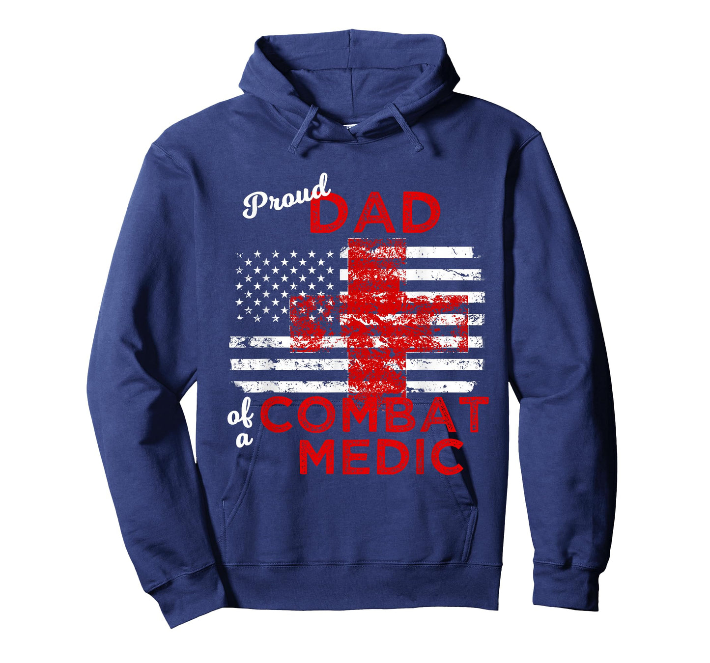 Proud Dad of a Combat Medic Distressed Flag T-Shirt T-Shirt