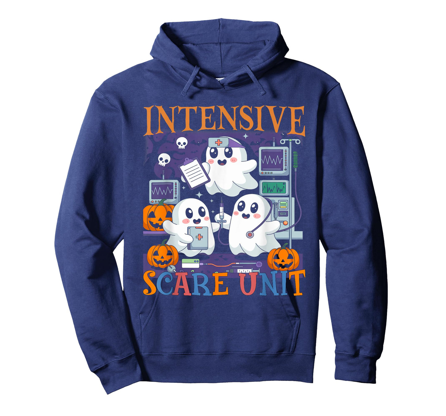 Halloween Intensive Care Scare Unit Ghost Nurse ICU Nursing T-Shirt