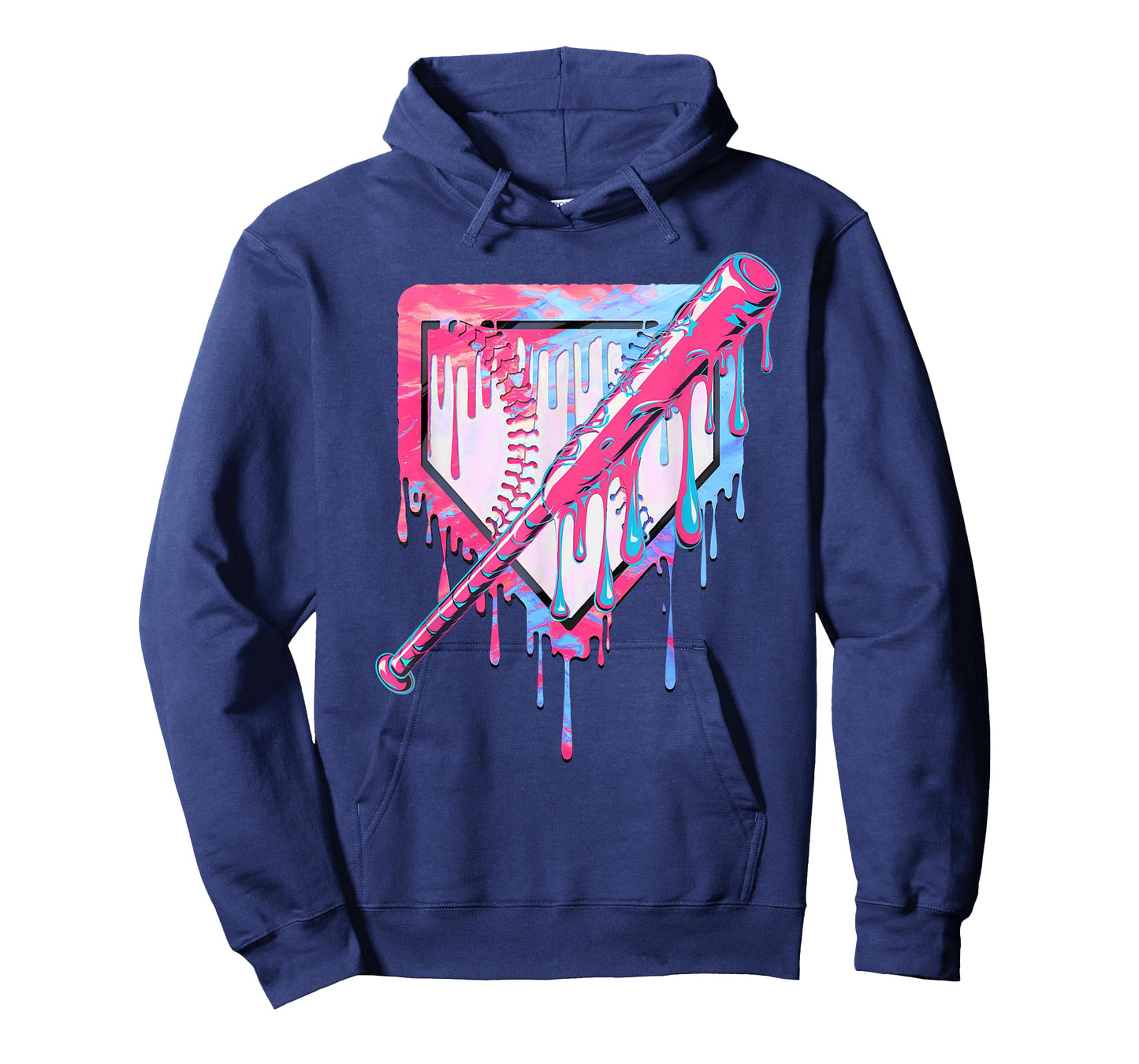 Baseball Dripping Ice Cream Drip Youth Boys Baseball T-Shirt