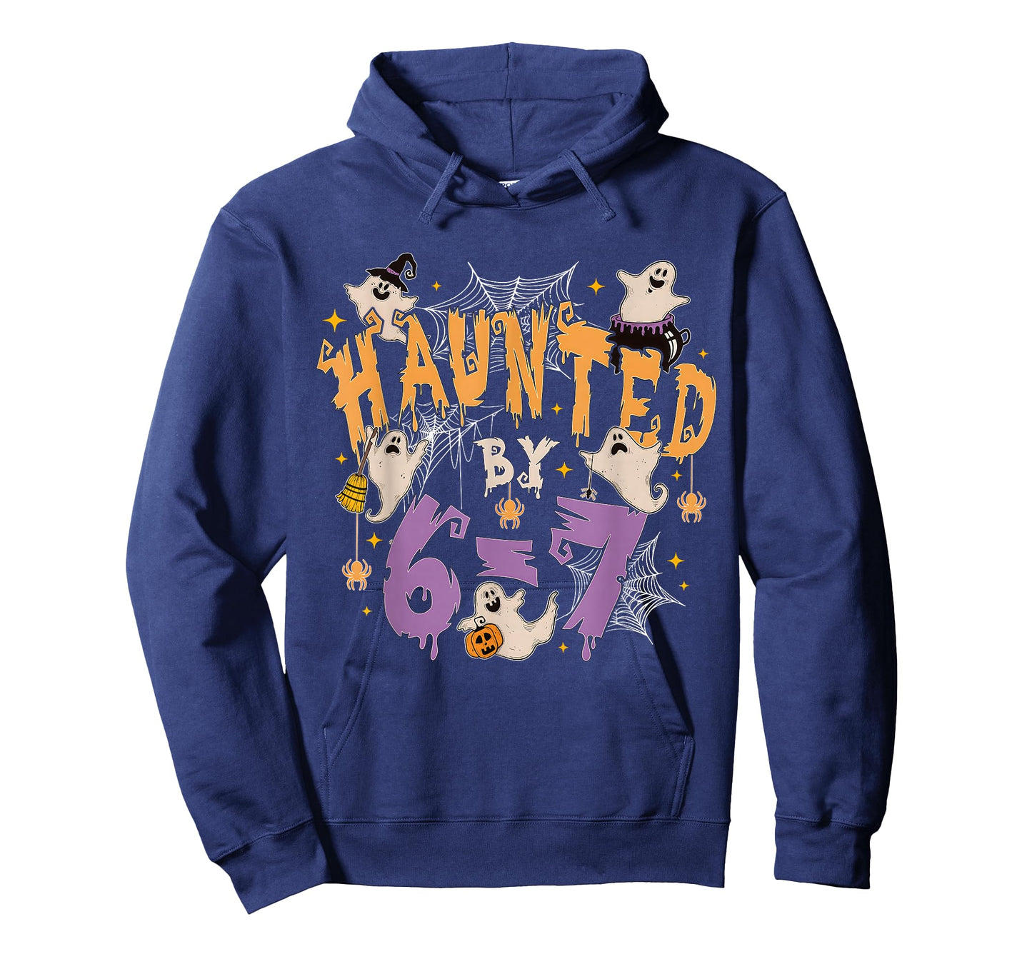 Haunted by 67 - Funny Ghost and Pumpkin Halloween Costume T-Shirt