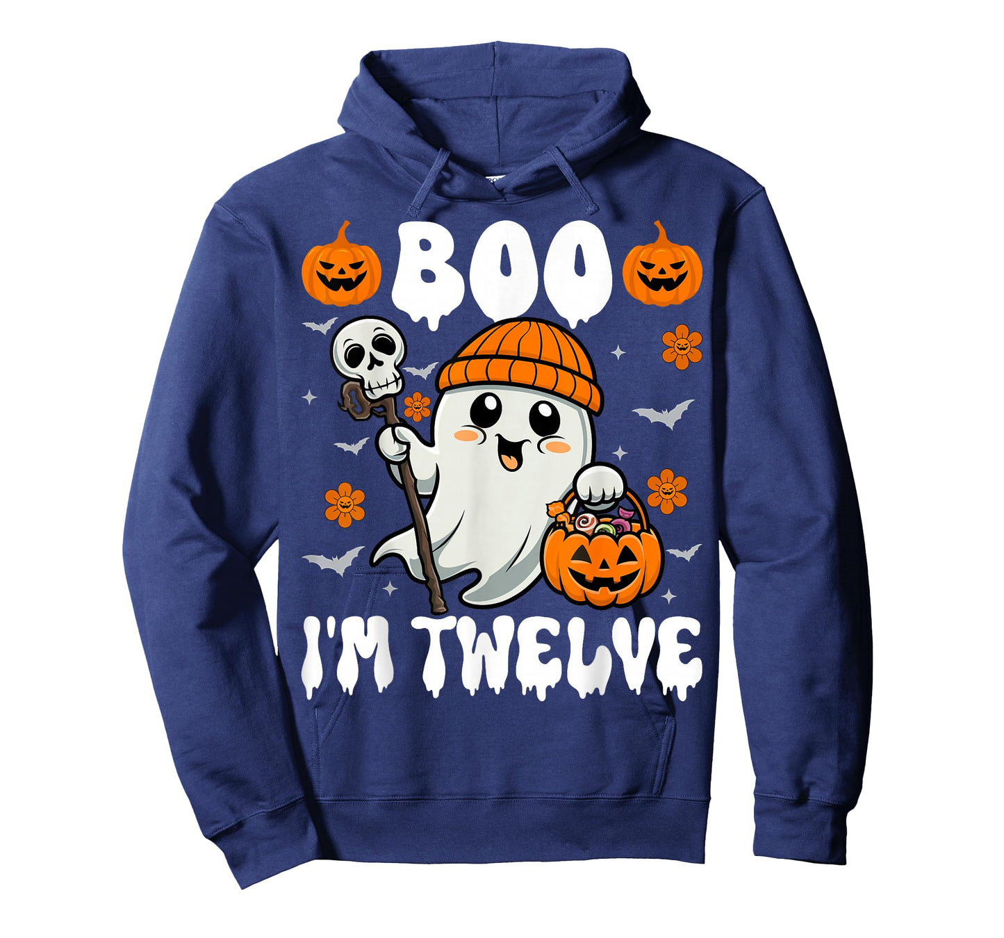 Boo Iโm Twelve Ghost Trick or Treat 12th Birthday Halloween T-Shirt